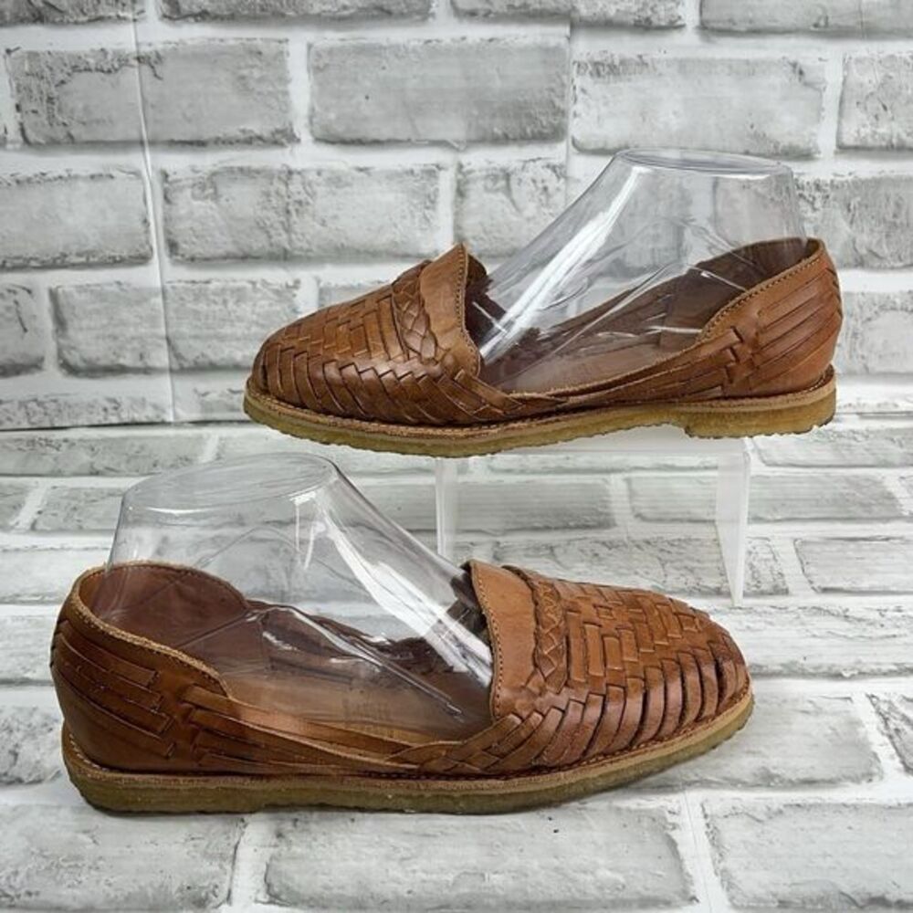 Gösh Artesania Hesa Moda Women's Size 9.5 Natural Tan Leather Huarache Sandals